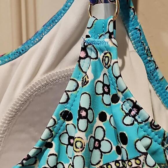 Kim Rogers Spring Colors Paisley Tankini Swim Top Womens M Nylon/Spandex - Picture 4 of 7